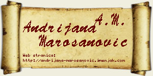 Andrijana Marošanović vizit kartica